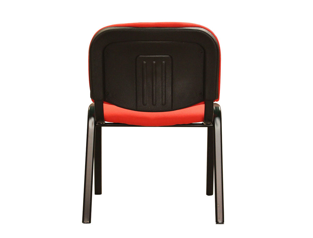 CHAISE Q-CONNECT CONNECT EMPILABLE 4 PIEDS POIDS MAXIMUM SUPPORTÉ 100KG 91X49X44CM COLORIS ROUGE 5.3KG