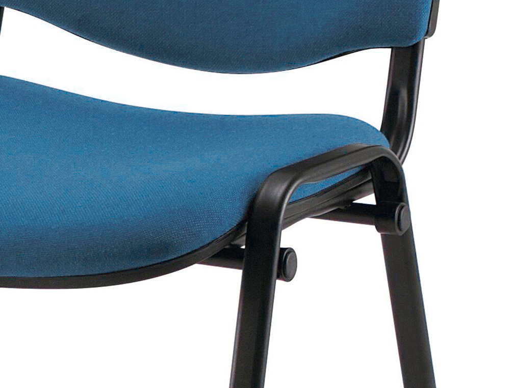 CHAISE Q-CONNECT CONNECT EMPILABLE 4 PIEDS POIDS MAXIMUM SUPPORT 100KG 91X49X44CM COLORIS BLEU 5.3KG
