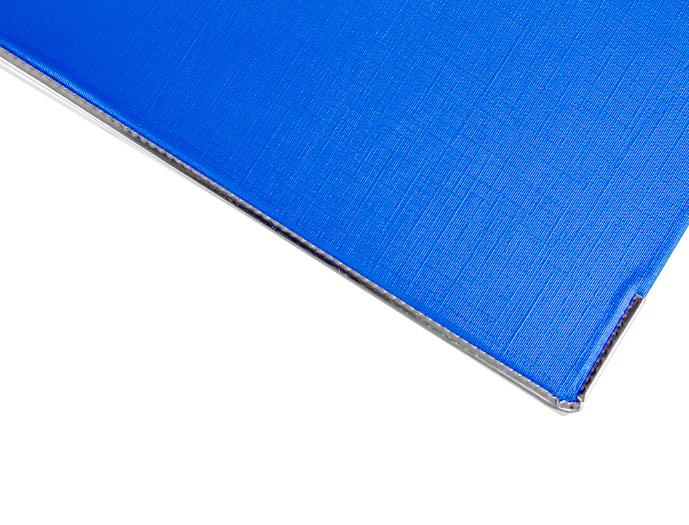 CLASSEUR LEVIER LIDERPAPEL A4 DOCUMENTA CARTON REMBORD 1,9MM DOS 75MM RADO MTALLIQUE COLORIS BLEU