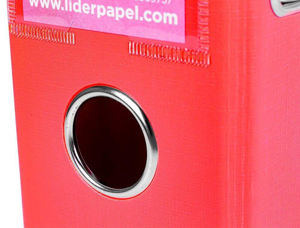 CLASSEUR LEVIER LIDERPAPEL A4 DOCUMENTA CARTON REMBORDÉ 1,9MM DOS 75MM RADO MÉTALLIQUE COLORIS ROUGE