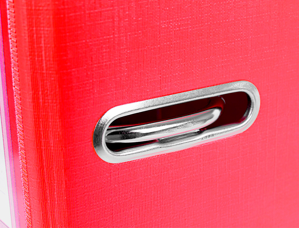CLASSEUR LEVIER LIDERPAPEL A4 DOCUMENTA CARTON REMBORDÉ 1,9MM DOS 75MM RADO MÉTALLIQUE COLORIS ROUGE