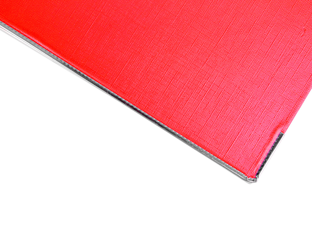 CLASSEUR LEVIER LIDERPAPEL A4 DOCUMENTA CARTON REMBORDÉ 1,9MM DOS 75MM RADO MÉTALLIQUE COLORIS ROUGE