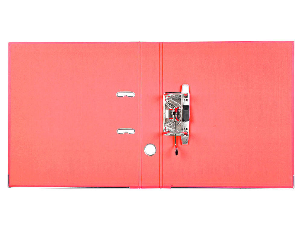 CLASSEUR LEVIER LIDERPAPEL A4 DOCUMENTA CARTON REMBORDÉ 1,9MM DOS 52MM RADO MÉTALLIQUE COLORIS ROUGE
