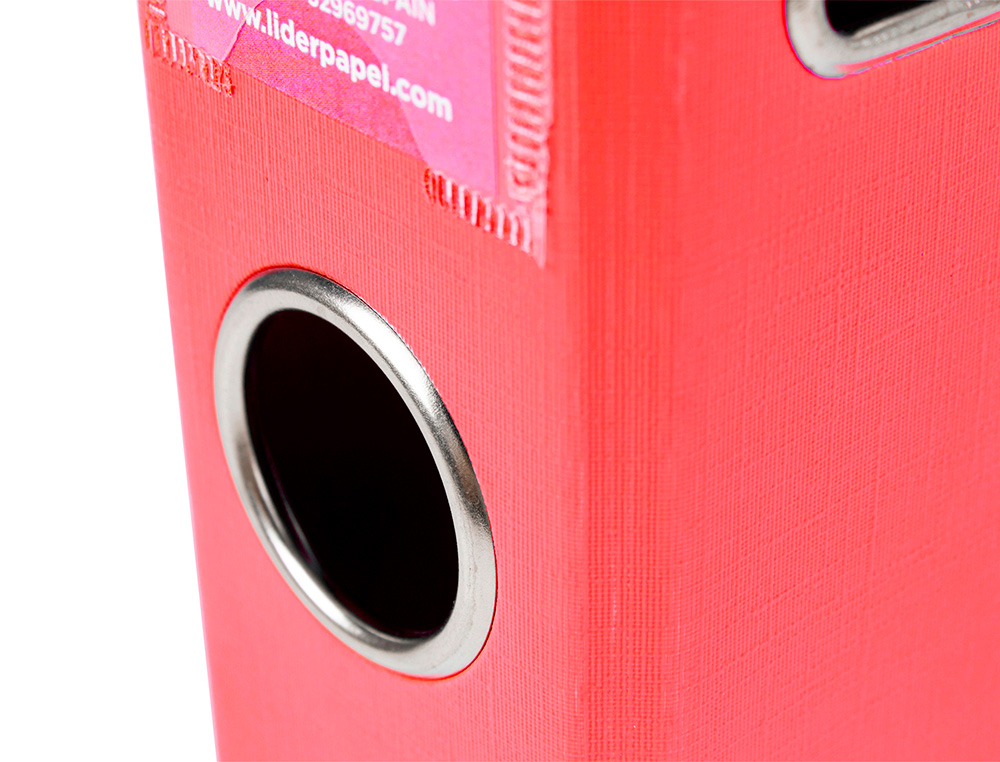CLASSEUR LEVIER LIDERPAPEL A4 DOCUMENTA CARTON REMBORDÉ 1,9MM DOS 52MM RADO MÉTALLIQUE COLORIS ROUGE