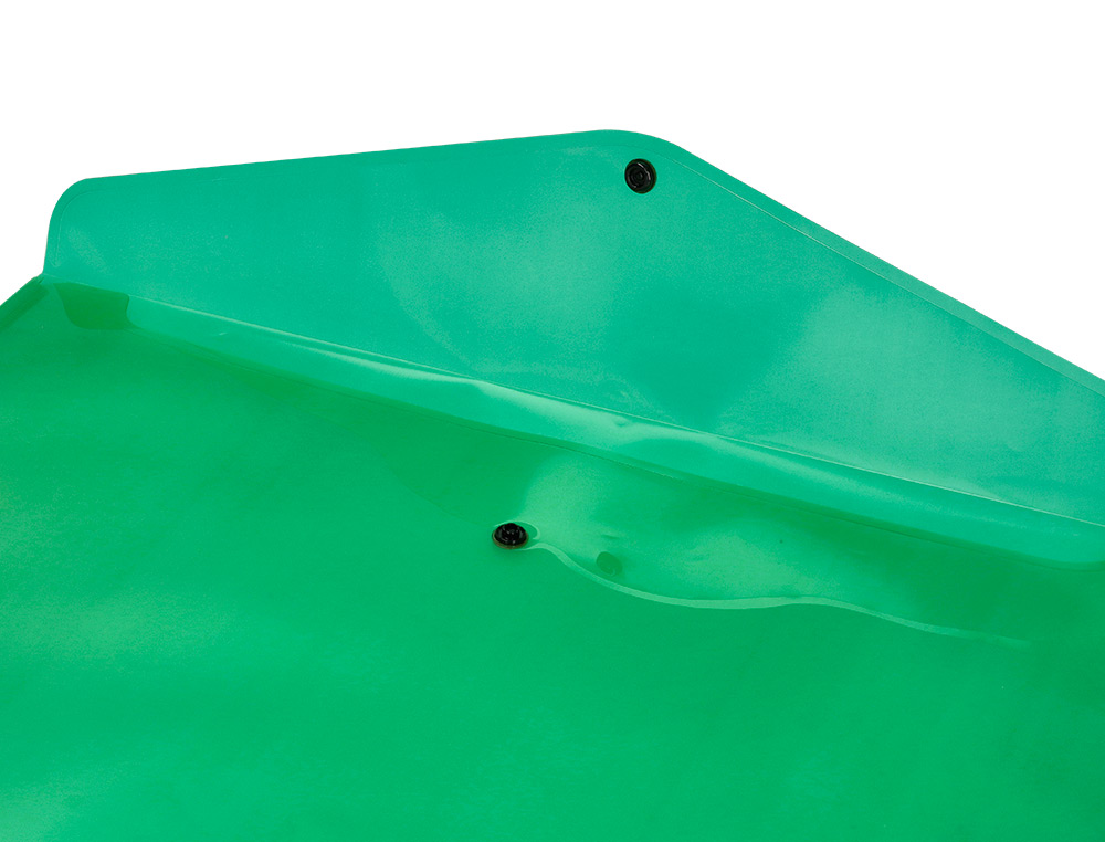 POCHETTE ENVELOPPE LIDERPAPEL POLYPROPYLÈNE 180 MICRONS A3 420X297MM 50F FERMETURE BOUTON RÉSISTANT TRANSPARENT VERT