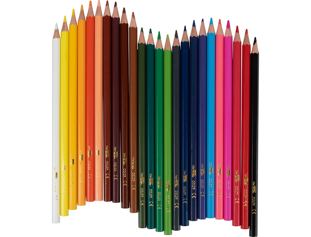 CRAYON COULEUR LIDERPAPEL MINE EXTRA-RSISTANTE 174.5MM CRITURE DOUCE COLORIS INTENSES TUI CARTON PLASTIFI 24 UNITS