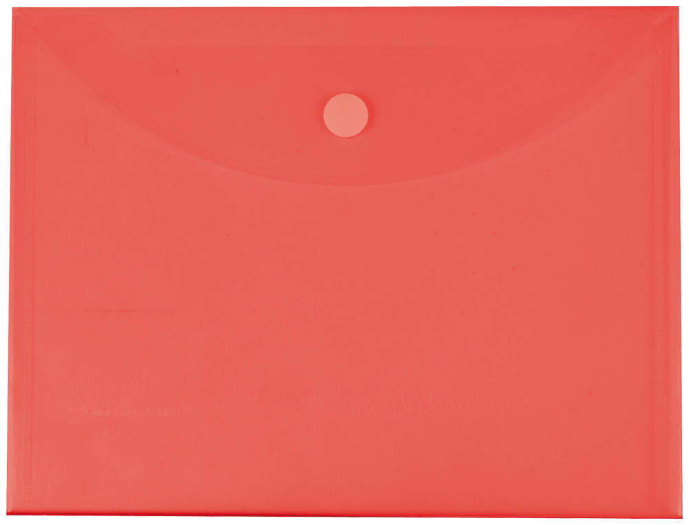 POCHETTE ENVELOPPE LIDERPAPEL POLYPROPYLÈNE 180 MICRONS A4 297X210MM FERMETURE VELCRO COLORIS ROUGE