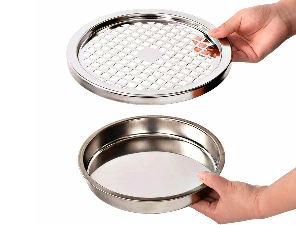 CENDRIER Q-CONNECT CORBEILLE MTALLIQUE CYLINDRIQUE 12L 250X615MM GRILLE RETRAIT MGOTS COLORIS NOIR