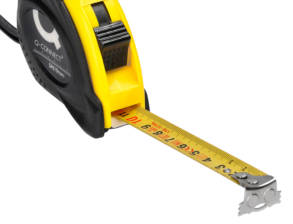 MTRE ENROULEUR Q-CONNECT CAOUTCHOUC FREIN MATRIEL ANTICHOC LARGEUR 19MM LONGUEUR 5M