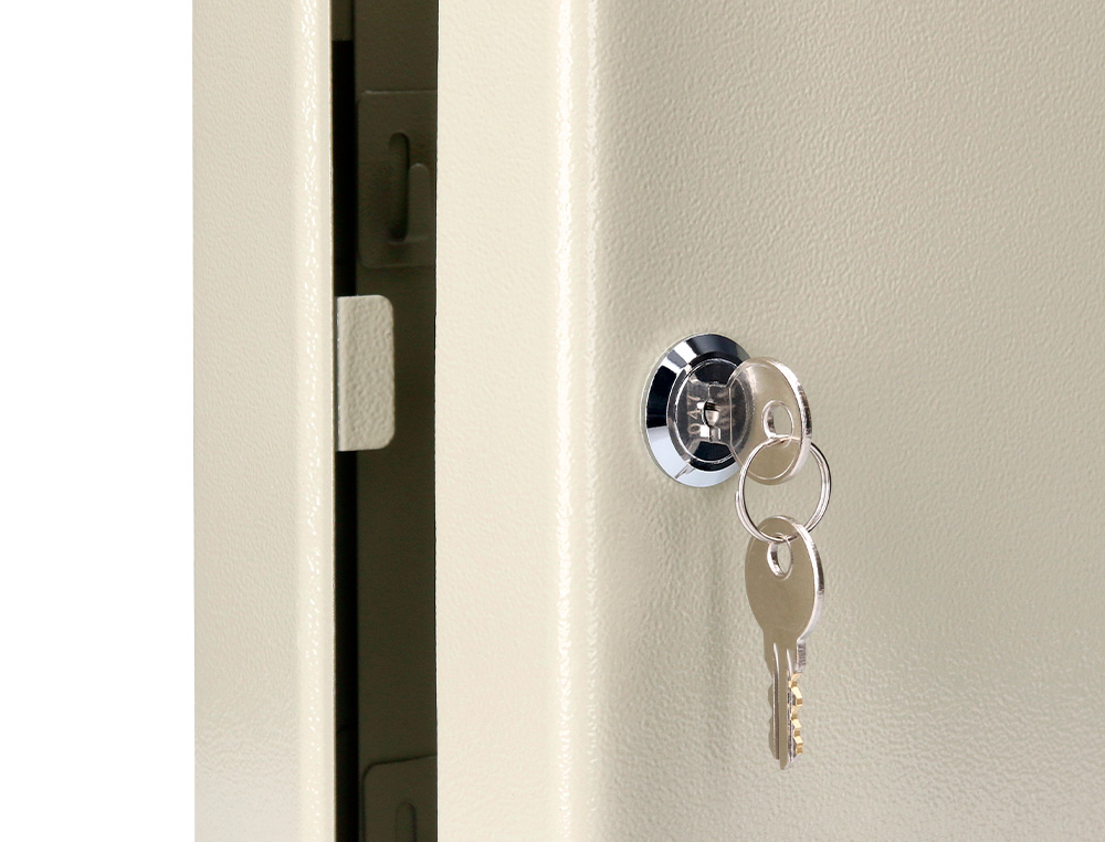 ARMOIRE  CLS Q-CONNECT 140 CLS ACIER RSISTANT PAISSEUR 0.8 CM INCLUS 2 CLS PORTE-CLS ACCESSOIRES 370X280X80MM