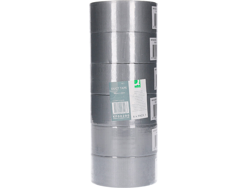 RUBAN ADHESIF AMERICAIN Q-CONNECT SUPER RESISTANT IMPERMEABLE REPARE PROTEGE COLLE MULTI-USAGE 170 MICRONS 48MMX25M