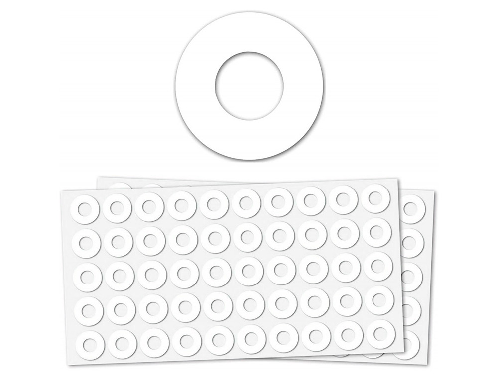 OEILLET ADHÉSIF LIDERPAPEL CONSERVATION FEUILLE PERFORÉE ÉTUI 5F 100 UNITÉS