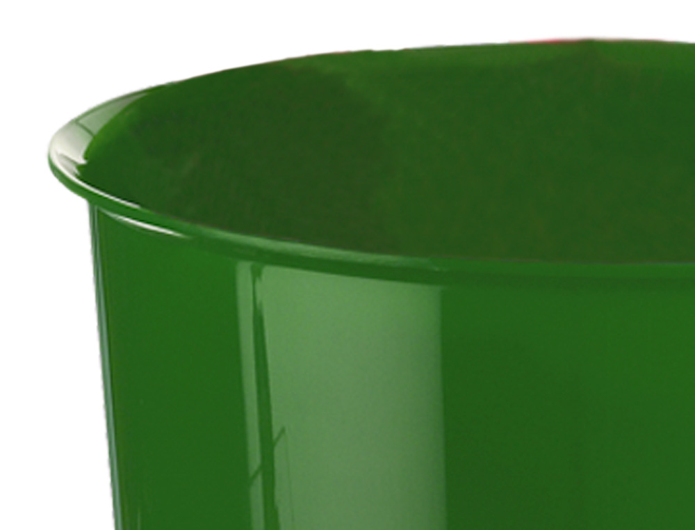 CORBEILLE  PAPIER Q-CONNECT PLASTIQUE RSISTANT 16L 310X290MM COLORIS VERT OPAQUE