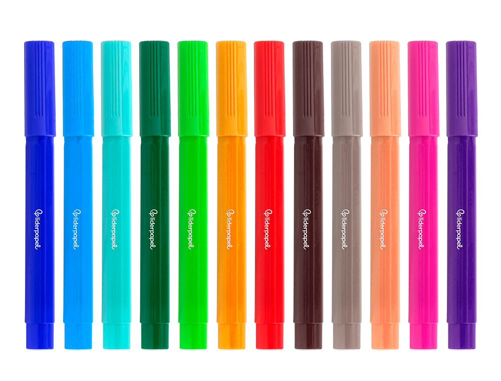 FEUTRE COLORIAGE LIDERPAPEL JUMBO LONGUEUR ÉCRITURE 800M POINTE NYLON 5MM DIAMÈTRE ÉTUI PLASTIQUE 12 UNITÉS