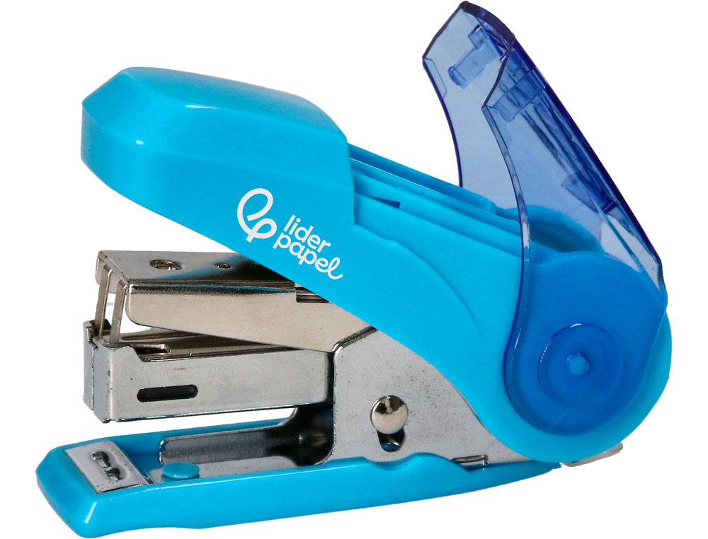 AGRAFEUSE LIDERPAPEL PLASTIQUE12 FEUILLES AGRAFES N 10     4/6 COLORIS ASSORTIS BLEU BLANC ROUGE POCHETTE INDIVIDUELLE