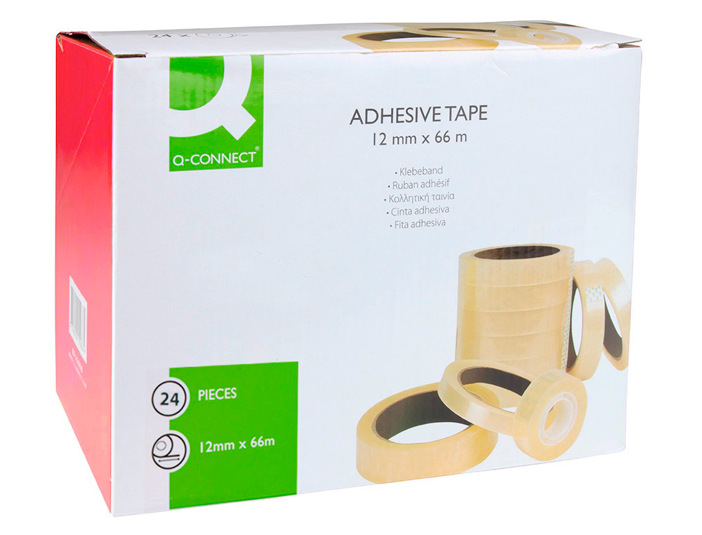 RUBAN ADHSIF Q-CONNECT 66MX12MM SACHET CELLOPHANE