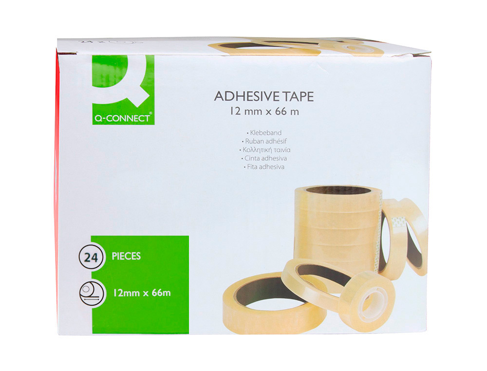 RUBAN ADHSIF Q-CONNECT 66MX12MM SACHET CELLOPHANE