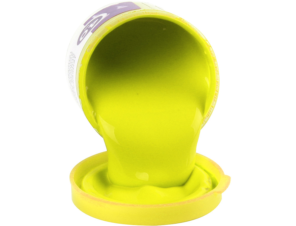 GOUACHE SCOLAIRE LIDERPAPEL COLORIS JAUNE CITRON POT 40ML
