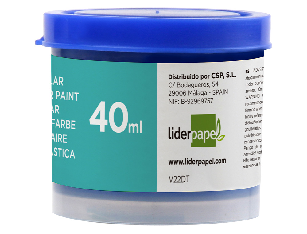 GOUACHE SCOLAIRE LIDERPAPEL COLORIS BLEU OUTREMER POT 40ML