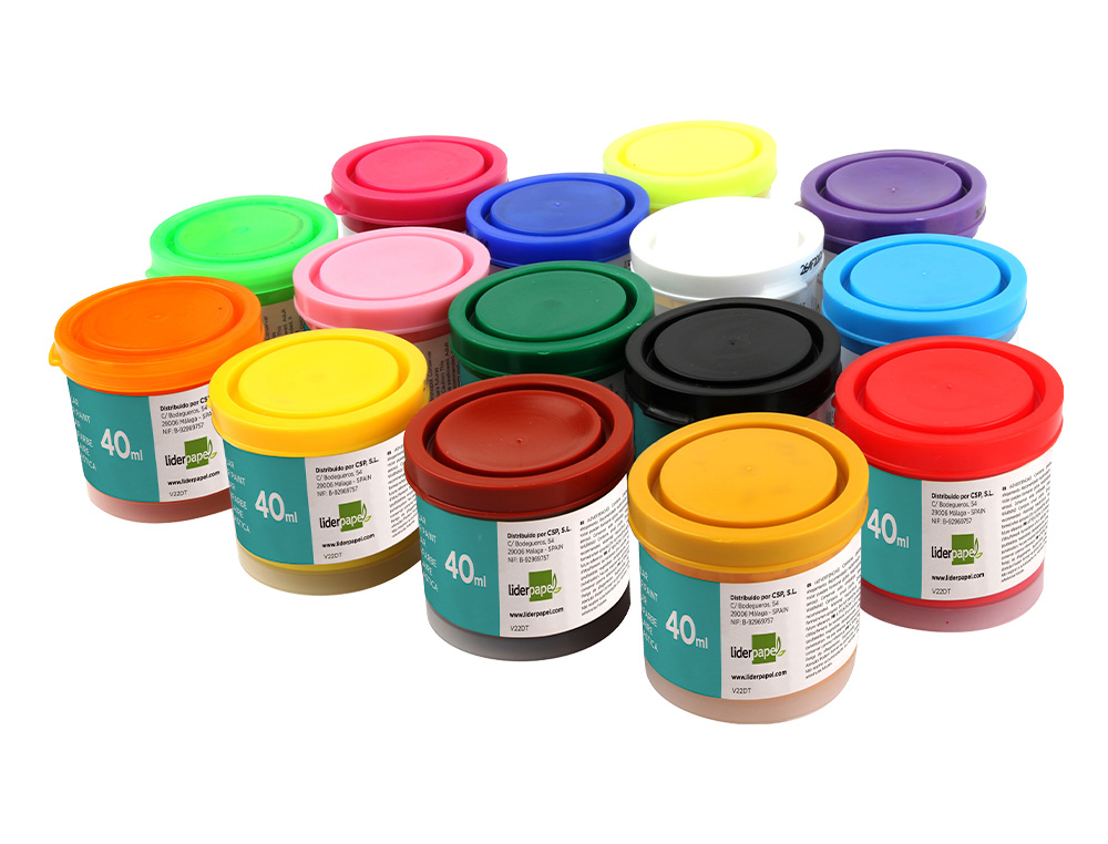 GOUACHE SCOLAIRE LIDERPAPEL COLORIS BLEU OUTREMER POT 40ML