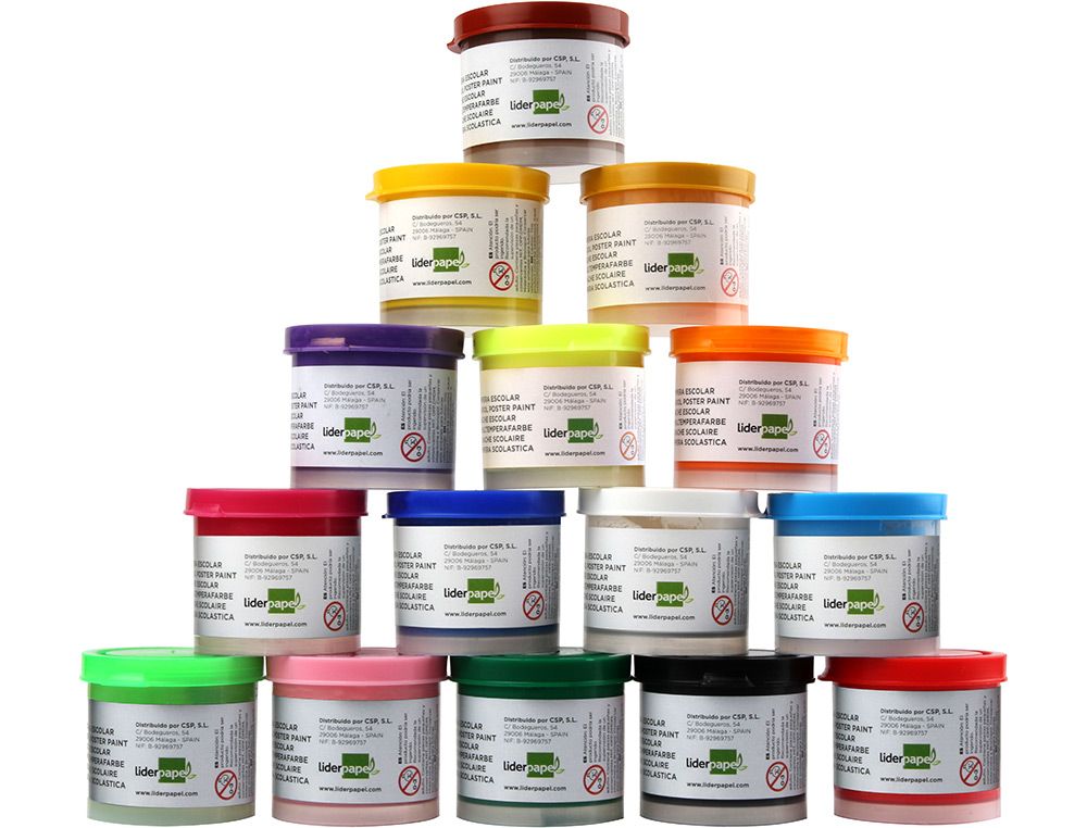 GOUACHE SCOLAIRE LIDERPAPEL COLORIS ROSE POT 40ML