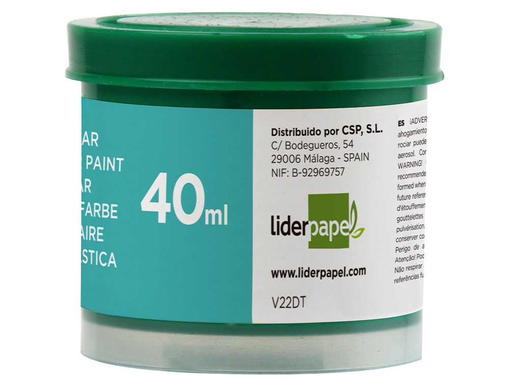GOUACHE SCOLAIRE LIDERPAPEL COLORIS VERT POT 40ML