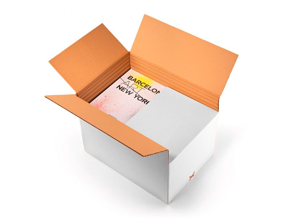 CAISSE AMERICAINE Q-CONNECT ULTRA-RESISTANTE REGLABLE EN  HAUTEUR DOUBLE CANNELURE 7MM  450X280X375MM COLORIS BLANC
