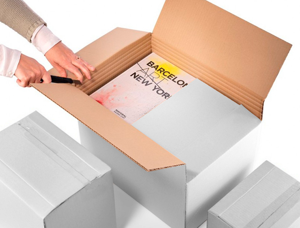CAISSE AMERICAINE Q-CONNECT ULTRA-RESISTANTE REGLABLE EN  HAUTEUR DOUBLE CANNELURE 7MM  450X280X375MM COLORIS BLANC