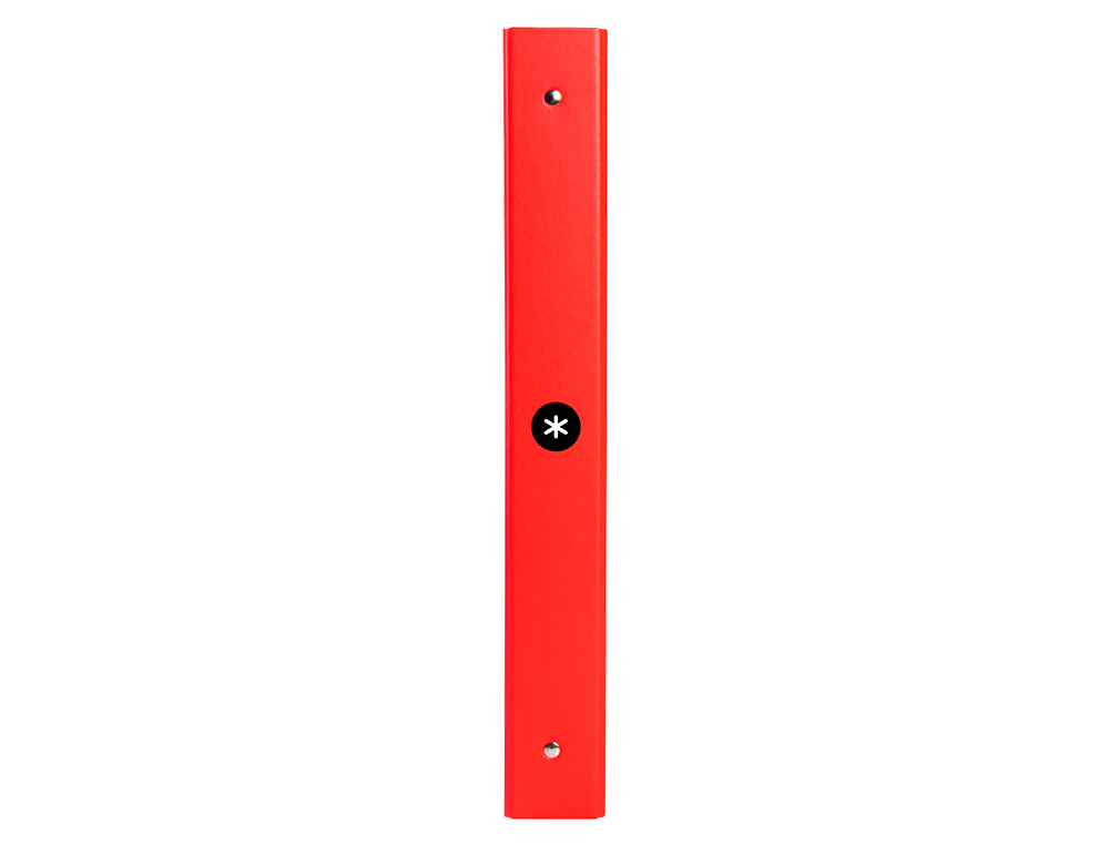 CLASSEUR ANTARTIK 4 ANNEAUX RONDS 25MM A4 CARTON REMBORDE COLORIS ROUGE