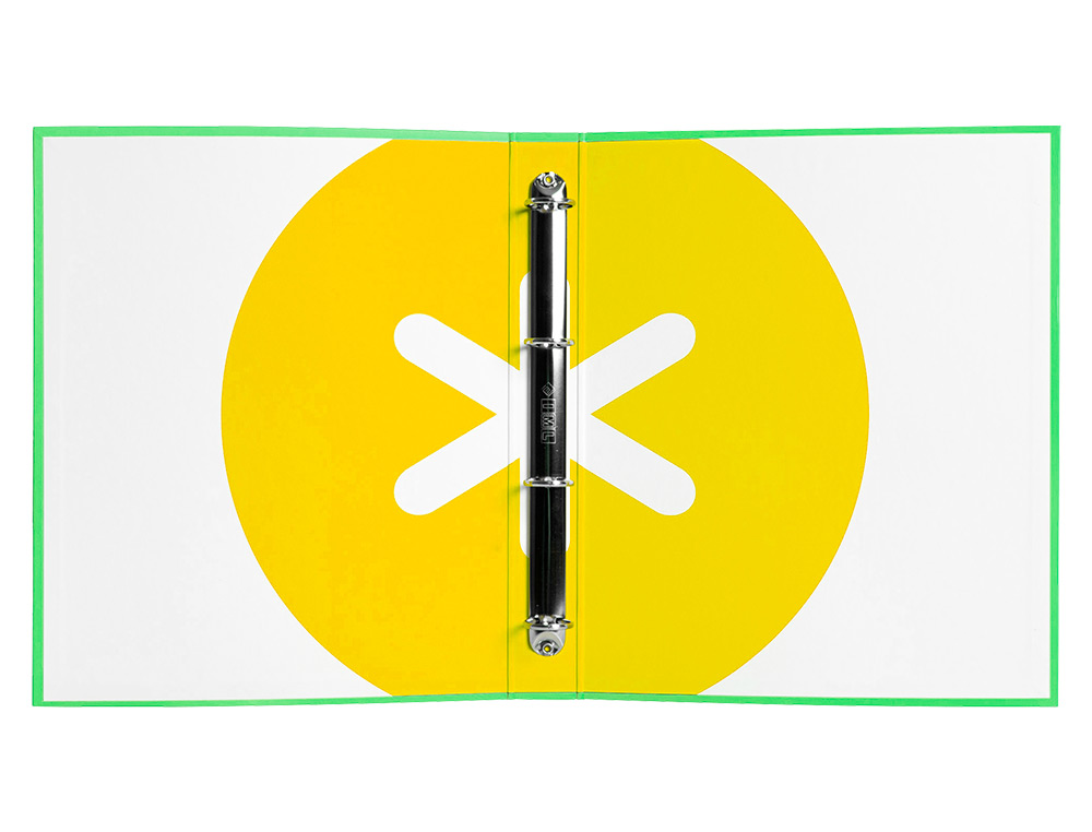 CLASSEUR ANTARTIK 4 ANNEAUX RONDS 25MM A4 CARTON REMBORDE COLORIS VERT