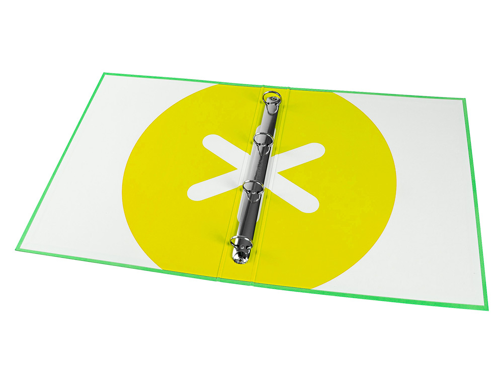 CLASSEUR ANTARTIK 4 ANNEAUX RONDS 25MM A4 CARTON REMBORDE COLORIS VERT