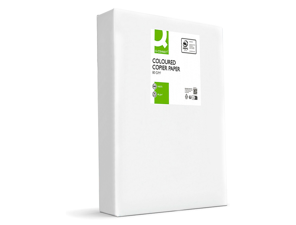 PAPIER COULEUR Q-CONNECT MULTIFONCTION A3 80G/M2 UNICOLORE ORANGE NÉON RAMETTE 500 FEUILLES