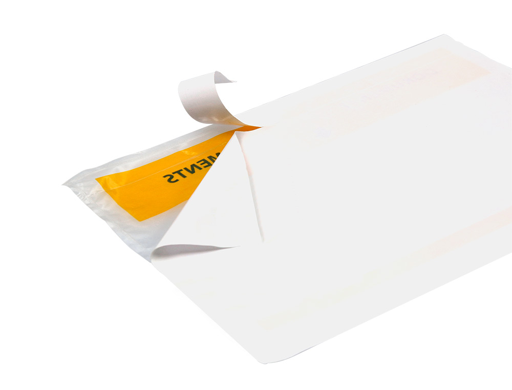 POCHETTE PORTE-DOCUMENTS Q-CONNECT 165X122MM AUTO-ADHESIVE TRANSPARENTE TEXTE FRANCAIS ALLEMAND BOITE 100 UNITES