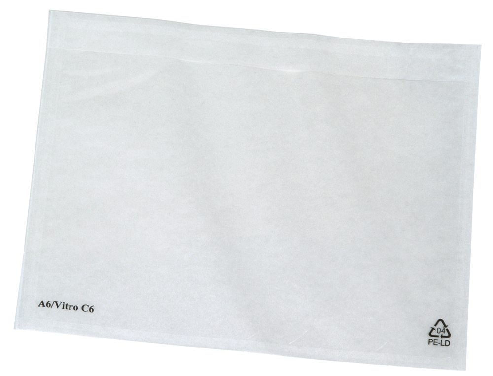 POCHETTE PORTE-DOCUMENTS Q-CONNECT AUTO-ADHESIVE       TRANSPARENTE 225X122MM PAQUET 100 UNITES
