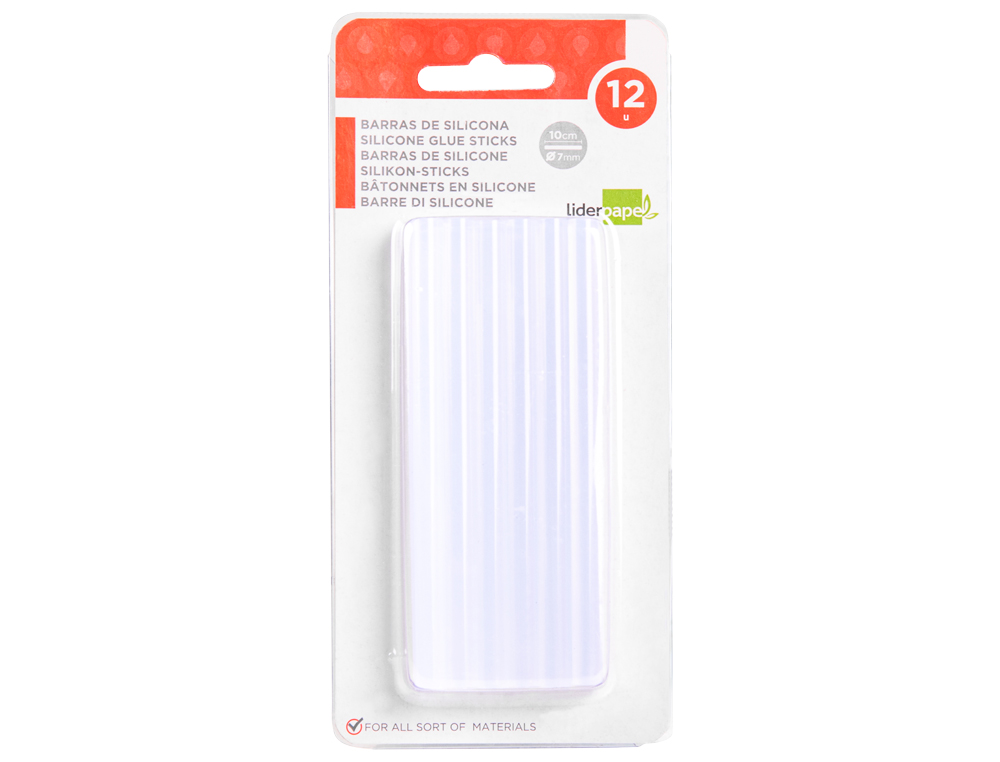 BÂTON DE COLLE LIDERPAPEL 7X100MM BLISTER 12 UNITÉS