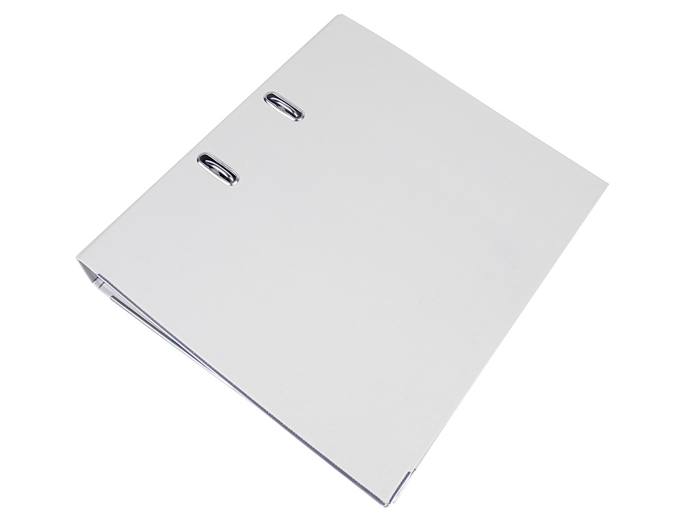CLASSEUR LEVIER LIDERPAPEL A4 DOCUMENTA CARTON REMBORD 1,9MM DOS 52MM RADO MTALLIQUE COLORIS BLANC