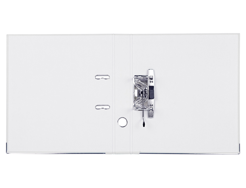 CLASSEUR LEVIER LIDERPAPEL A4 DOCUMENTA CARTON REMBORD 1,9MM DOS 52MM RADO MTALLIQUE COLORIS BLANC