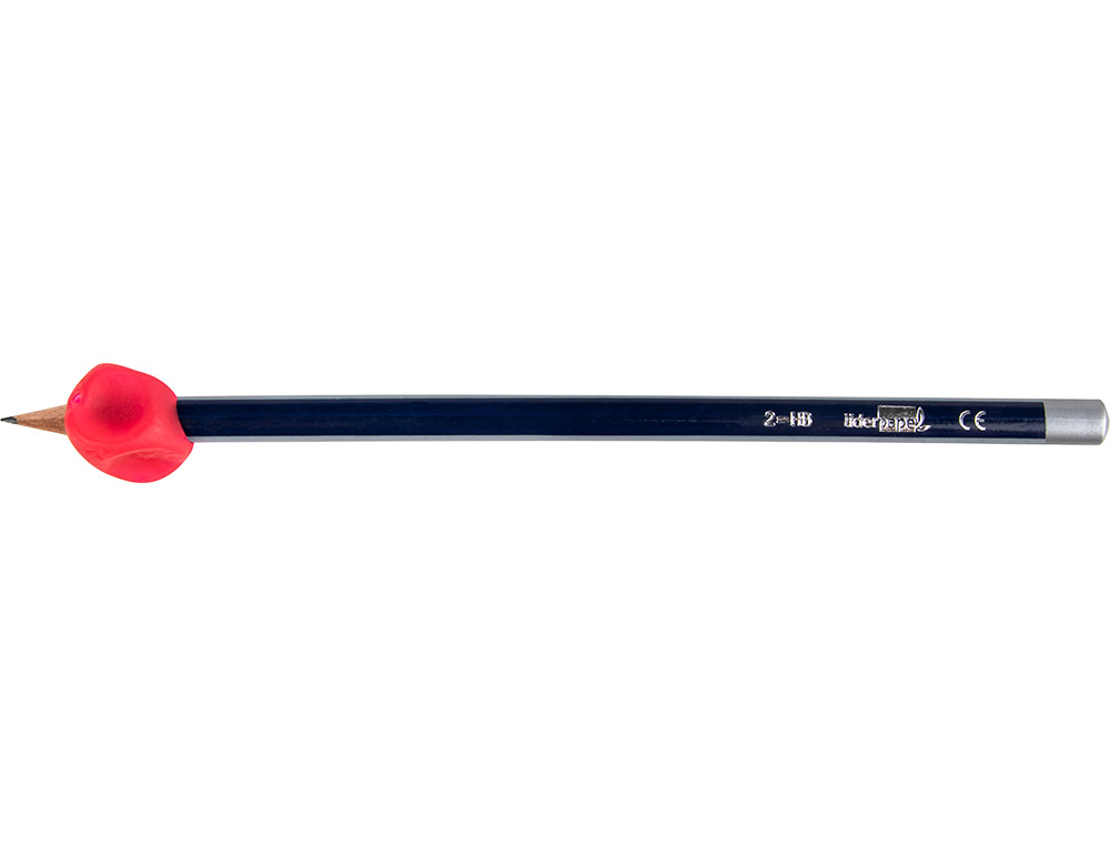 ADAPTATEUR CRAYON LIDERPAPEL PLASTIQUE IDAL APPRENTISSAGE CRITURE GAUCHER/DROITIER COULEUR BLEU ROUGE PAQUET 2 UNITS
