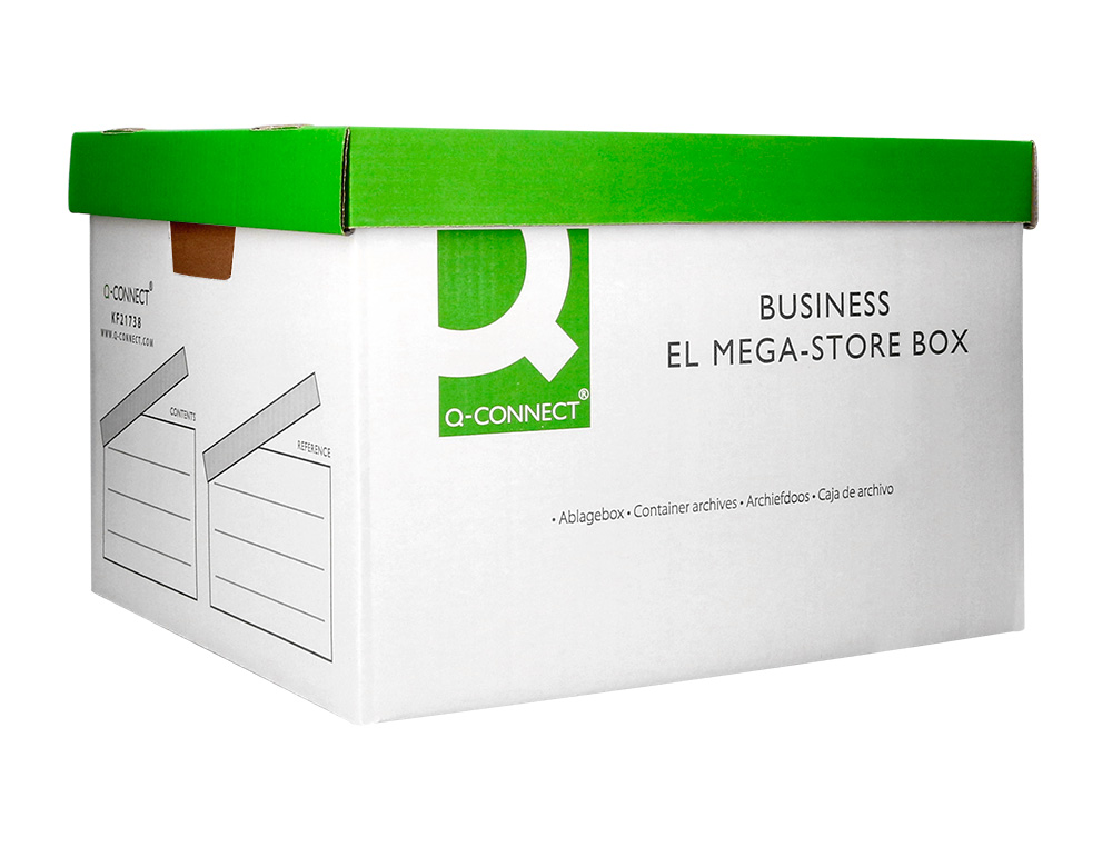 BOITE ARCHIVES LIDERPAPEL CARTON POUR 3 BOITES FORMAT FOLIO MONTAGE AUTOMATIQUE DIM. INTERIEUR 295X383X430MM
