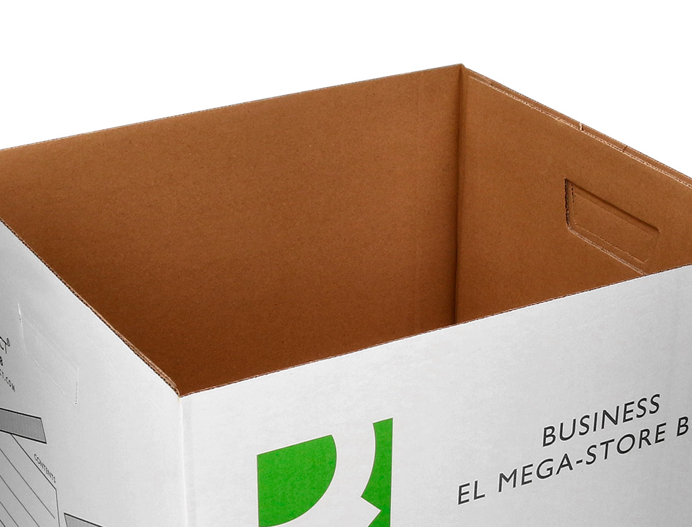 BOITE ARCHIVES LIDERPAPEL CARTON POUR 3 BOITES FORMAT FOLIO MONTAGE AUTOMATIQUE DIM. INTERIEUR 295X383X430MM