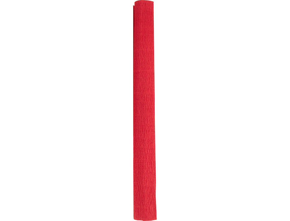 PAPIER CREPON LIDERPAPEL ROULEAU 50CMX2,5M 85GR        COLORIS ROUGE