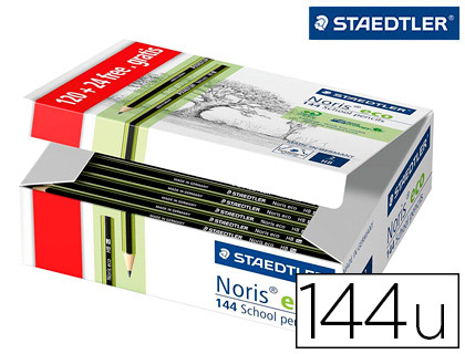 CRAYON GRAPHITE STAEDTLER NORIS ECO 180 30 WOPEX HB CLASSPACK CARTON 144 UNITS + 3 TAILLE-CRAYONS OFFERTS