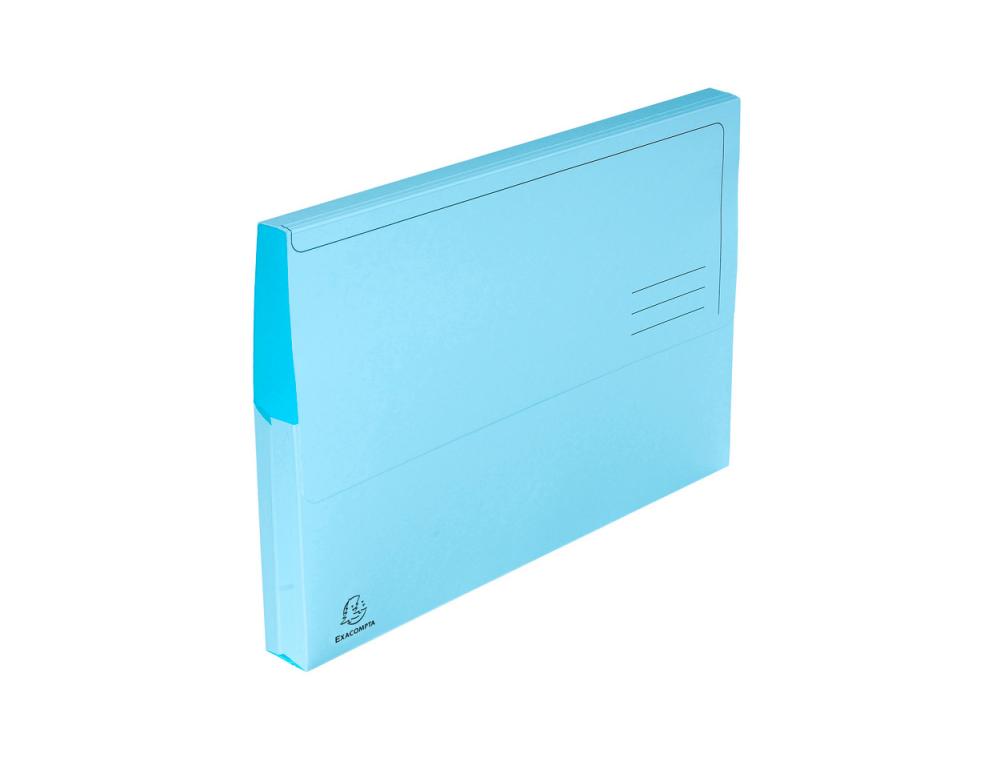 CHEMISE EXACOMPTA SUPER PASTEL POCHETTE CARTE NEUVE RABAT 210G COLORIS BLEU CLAIR LOT 50 UNITS