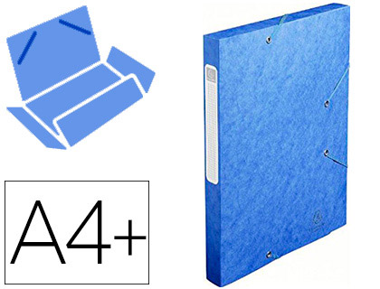 BOTE CLASSEMENT EXACOMPTA NATURE FUTURE CARTE LUSTRE 5/10E A4+ 240X320MM DOS 25MM 400G COLORIS BLEU
