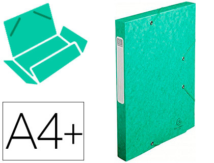 BOTE CLASSEMENT EXACOMPTA NATURE FUTURE CARTE LUSTRE 5/10E A4+ 240X320MM DOS 25MM 400G COLORIS VERT