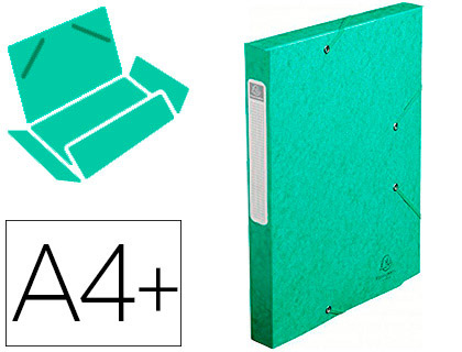 BOTE CLASSEMENT EXACOMPTA NATURE FUTURE CARTE LUSTRE 7/10E A4+ 240X320MM DOS 40MM 600G COLORIS VERT