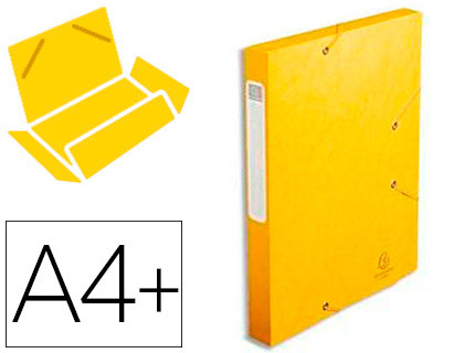 BOTE CLASSEMENT EXACOMPTA NATURE FUTURE CARTE LUSTRE 7/10E A4+ 240X320MM DOS 40MM 600G COLORIS JAUNE