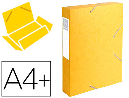 BOTE CLASSEMENT EXACOMPTA NATURE FUTURE CARTE LUSTRE 7/10E A4+ 240X320MM DOS 60MM 600G COLORIS JAUNE
