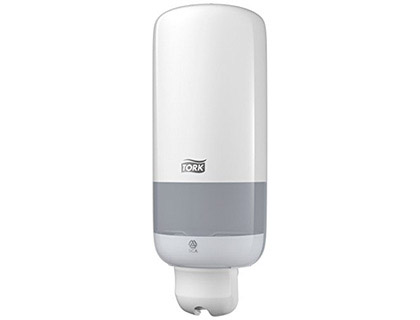 DISTRIBUTEUR SAVON LIQUIDE TORK S1 1L DESIGN ROBUSTE DISTRIBUTION CONOMIQUE SYSTME ANTI-GOUTTE COLORIS BLANC