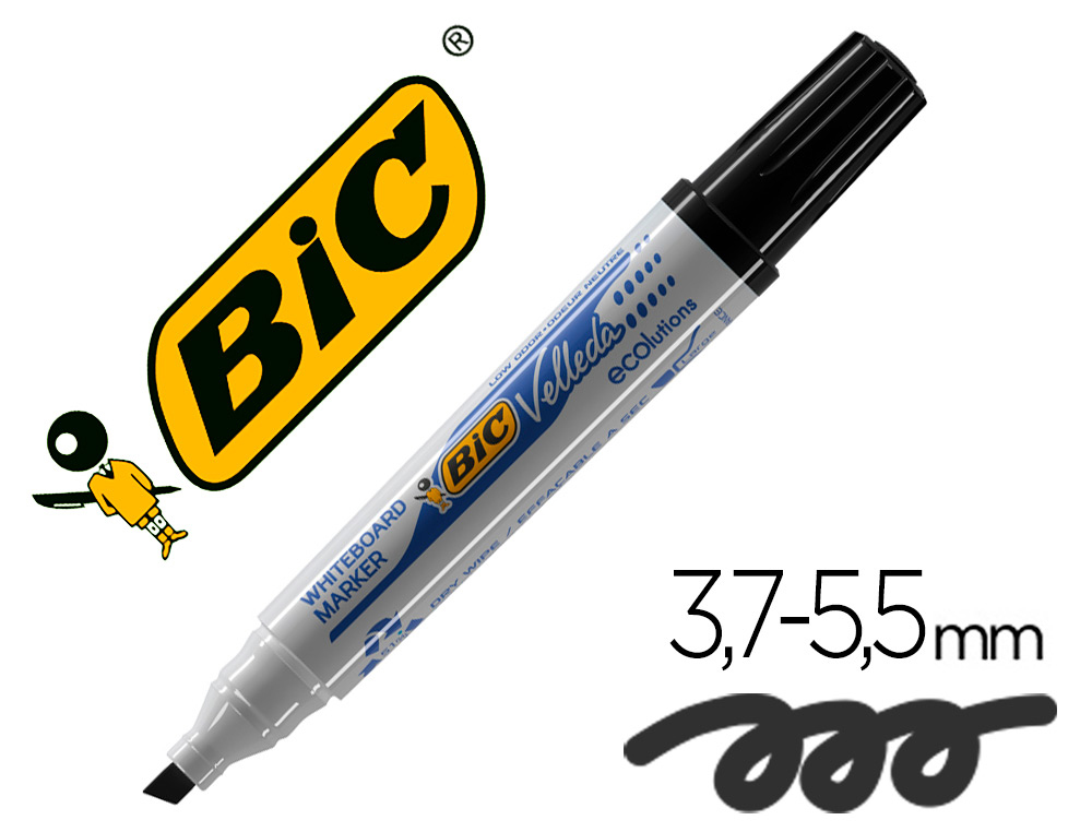 Marqueur effaçable à sec Bic Velleda 1701 - pointe biseautée